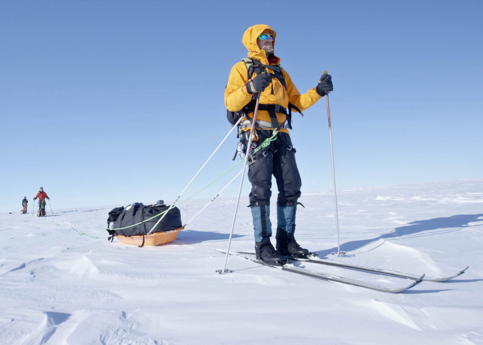 Jason Box travels the Greenland Ice Cap on skis.